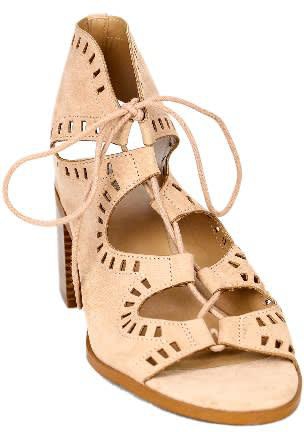 Leather Sandals With Block Heels - Carton