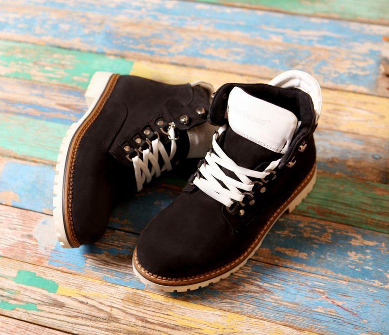 Darkwood Lace Up Casual Half Boot - Black