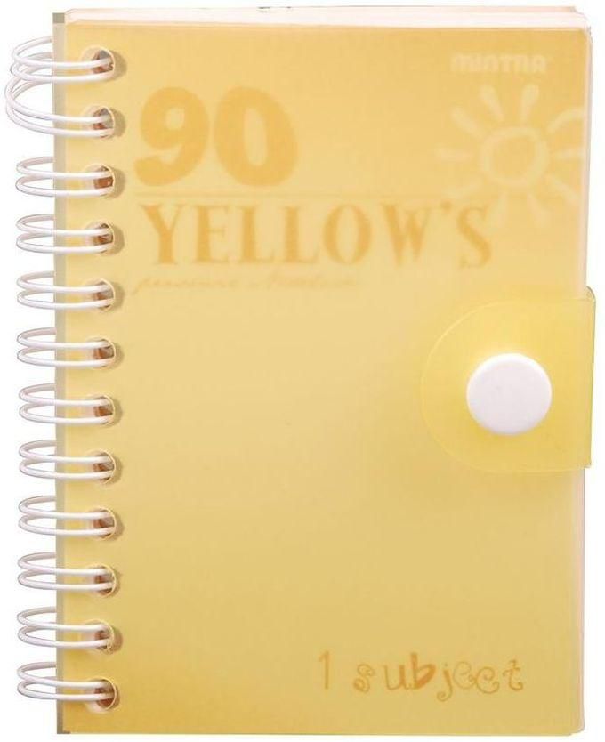 Mintra Ninety Notebook A7 Size - Lined Ruling 90 Sheets - Yellow
