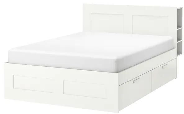Bed Frame W Storage And Headboard, Queen Size Bed Frame And Headboard White