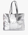 Silver Leather Metallic Bag