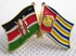 Generic Kenya and Garissa County Patriotic Double Flag Lapel Pin
