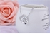Generic Couple Hearts Pendant and Necklace - Silverv