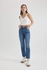 Defacto Mary Vintage Straight Fit High Waist Cropped Ankle Length Jeans