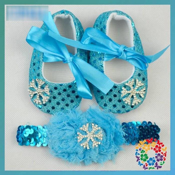 Groboc FROZEN Elsa Baby First Walker With Snowflake Headband - 4 Sizes (Blue)