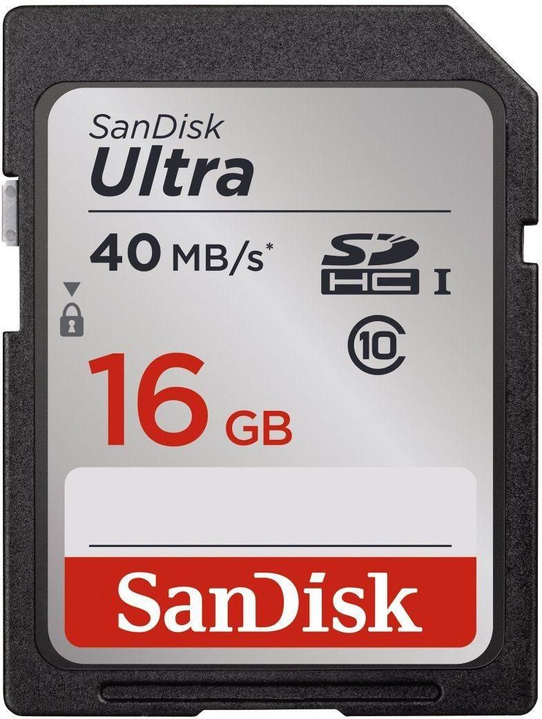 SanDisk Ultra SDHC Class 10 UHS-1 40MB/s SDSDUN-016G-G46 - 16GB