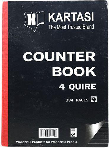 Generic Counter Book A4 Size 4 Quire 384 Pages Kartasi ( Cover Design May Vary )