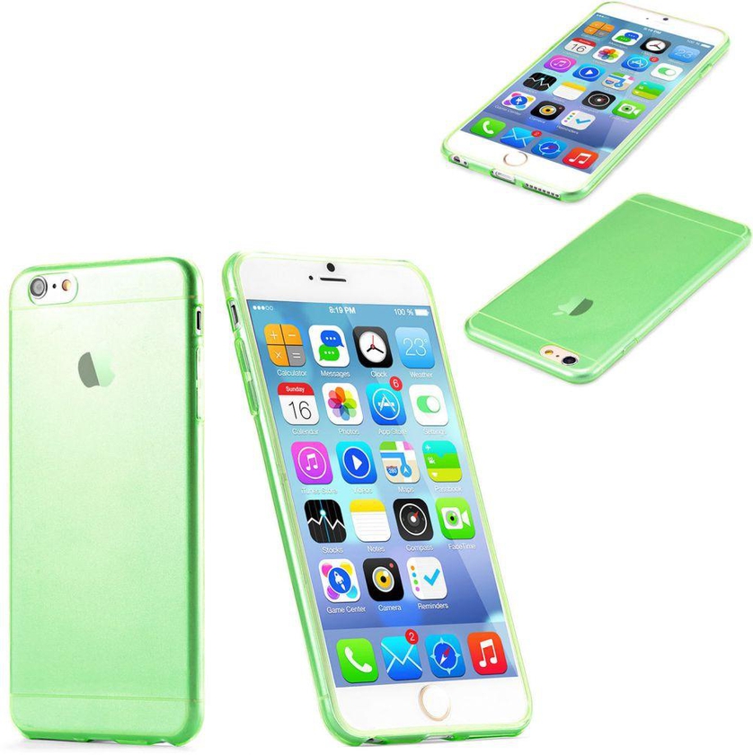 Ultra Thin Clear Crystal Rubber TPU Silicone Soft Case For Apple 4.7 Iphone 6 Green