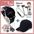 Male Analog Quartz Watch+Bluetooth Earphones+Cap