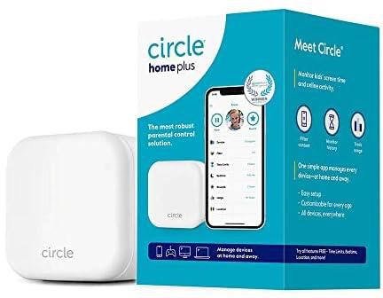 CIRCLE Parental Controls Device & Settings-Manage All Devices Mobile (Android, iOS), WiFi, Gaming, Cell Phones Manage Screen Time, Control Internet-Includes 1-Year Sub