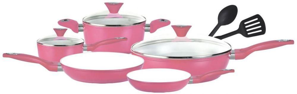 Trust Ceramic Cookware Set 10 Pieces - Pink