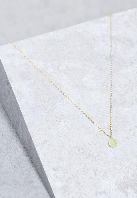 August Peridot Birthstone Necklace