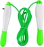 حبل قفز بلاستيك سيليكوني مع عداد رقمي - أخضر وأبيض