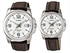 Casio His and Her Leather watch MTP/LTP-1314L-7A
