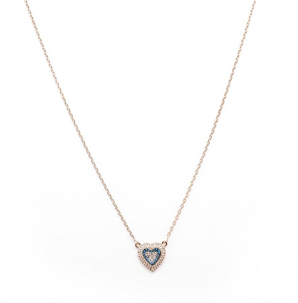 TANOS - Gold Plated  Chain Necklace  Heart Shape Full Zircon Microsetting