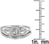 Marquee Jewels 10k White Gold Diamond Antique Bridal Ring Set