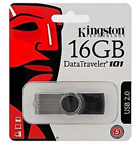 Kingston Kingston DT101G2/16G Datatraveler 101 G2 Usb Drive Black