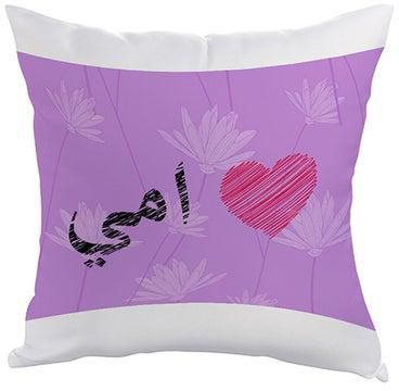 Mother's Love Printed Pillow Purple/Black/Red 40 x 40cm