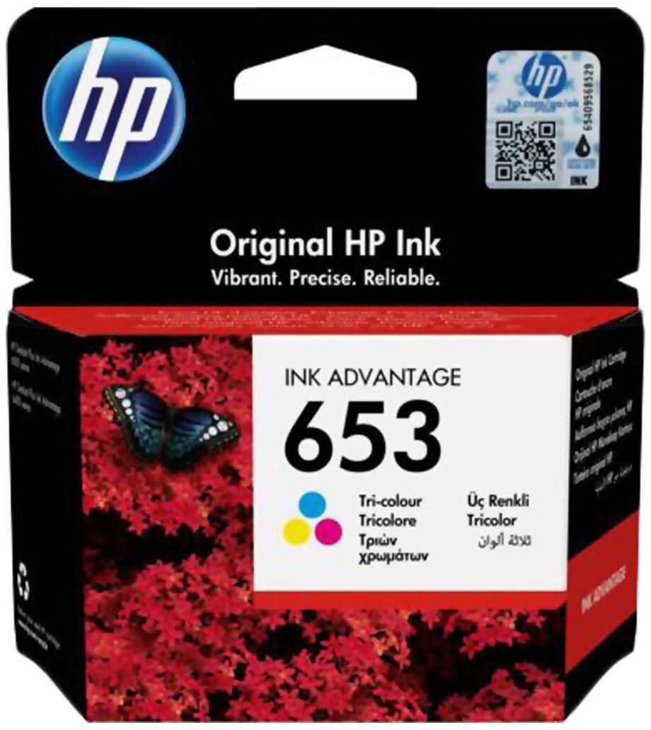 HP 653 Tri-color Original Ink Cartridge [3YM74AE]   Works with HP DeskJet 6075, 6400 Printers