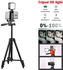 Portable Adjustable Tripod Stand With Filling Lamp