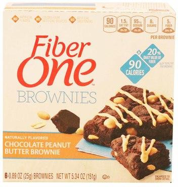 Fiber One Peanut Butter Brownies 6*0.89 Oz