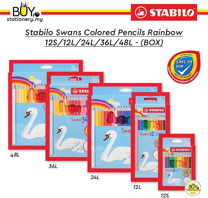 Stabilo Swans Colored Pencils Rainbow 12S/12L/24L/36L/48L - (BOX)