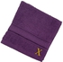 BYFT - Daffodil (Purple) Monogrammed Face Towel (30 x 30 Cm - Set of 6) - 500 Gsm Golden Thread Letter "X"- Babystore.ae