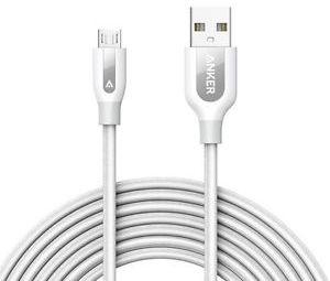 Micro Usb Cable For Samsung 6s by Anker, White,A8134021