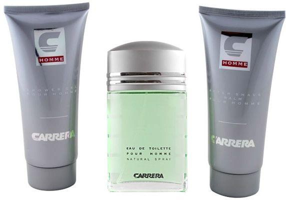 Carrera Pour Homme 3 Piece Gift Set For Men Includes 100Ml Perfume/200Ml Shower Gel/ 200Ml After Shave Original Packed Pc