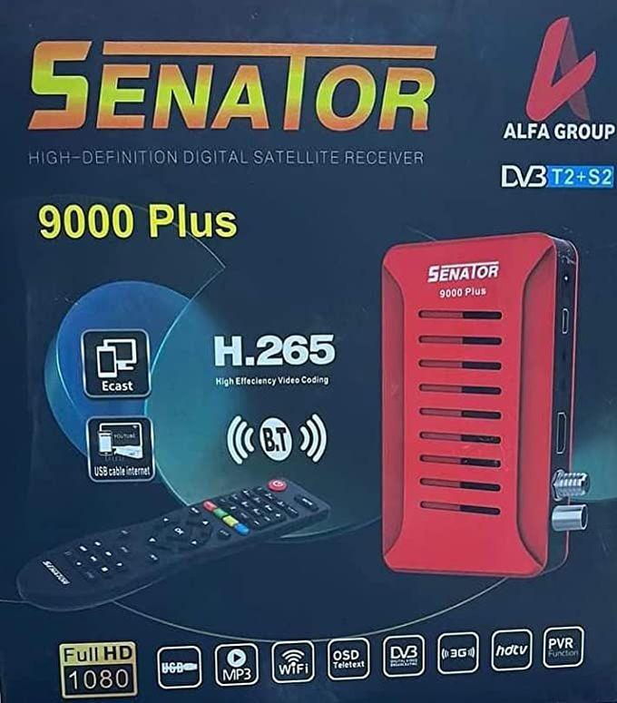 Senator 9000 Plus With Remote Bluetooth Wifi Bulit In Support DVBT2/S2 - Red