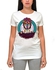 Printed 1653 Front Painted T-Shirt For Women-White, Medium