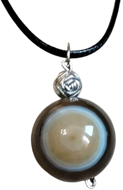 Sherif Gemstones Real Natural Solimoni Agate Pendant Necklace Suitable For - Eye & Envy