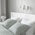 MALM هيكل سرير، عالي مع 4 صناديق تخزين, أبيض/Lindbåden, ‎180x200 سم‏ - IKEA