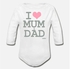 I Love Mum And Dad By Wam Organic Long Sleeve Baby Bodysuit