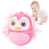 Arabest Roly Poly Baby Toys, Cute Penguin Tummy Time Toys for Newborns 3-12 Month Baby Boys and Girls, Weeble Wobbler Toys for Baby, Best Gift for Kids Boys Girls Infants Toddlers (Pink)