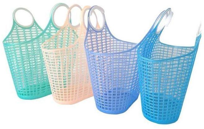 Portable Plastic Shopping Basket--