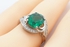 Magari Synthetic Emerald Oval Shape Ring (Green)