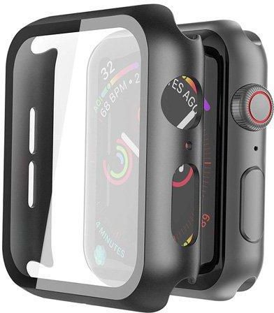 Hyphen Apple Watch Shock Proof Protector Tempered Glass 40mm, Black