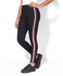 Fashion Black Tight With Red And White Stripes