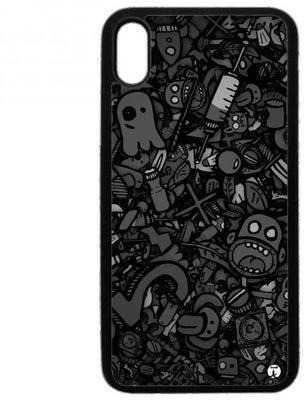 PRINTED Phone Cover FOR IPHONE X Black and white cartoons