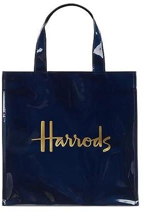 Harrods Small Logo Shopper Bag - Blue