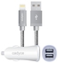 Cadyce CA-CCL1 3.4A Dual Car Charger W/Lightning Cable Gold 1m