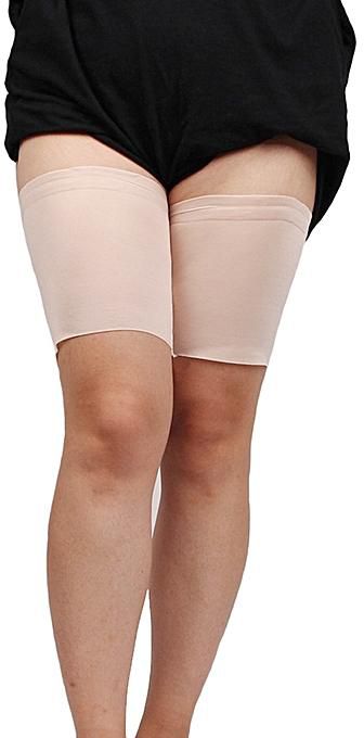 Generic Outdoor Sports Silicone Non-slip Skin Protection Knee Pads Sports Calf Stretch Support Thigh Leg Sets, Size: 42-50cm (Flesh Color)