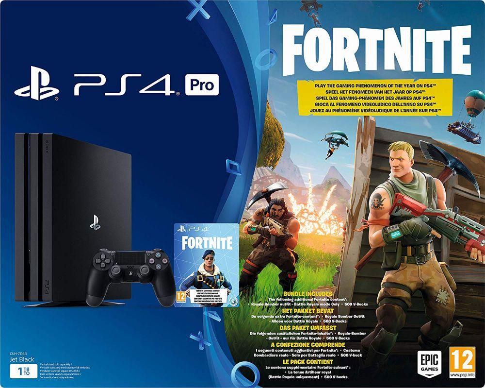 emne by Sinis Sony Playstation 4 Pro - Konsole 1Tb Fortnite Royal Bomber Pack Bundle  Inkl. 1 Dualshock 4 Controller, Black price from souq in Saudi Arabia -  Yaoota!