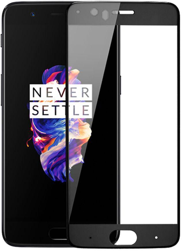 3D Tempered Glass Curved Screen Protector For OnePlus 5 5.5-Inch Black/Clear
