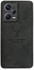 ELMO3EZZ Redmi Note 12 Pro Digital Luxury Soft Texture Patterned TPU Cloth Case, Dirt-Resistant, Anti-Shock, Anti-Fingerprint, Full Body Protective For Redmi Note 12 Pro (Black)