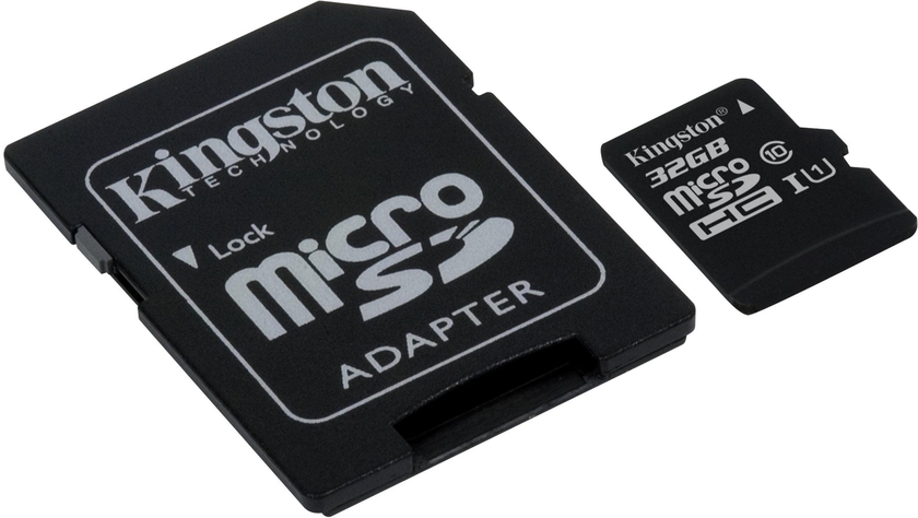 Kingston - Flash memory card (microSDHC to SD adapter included) - 32 GB - UHS Class 1 / Class10 - microSDHC UHS-I