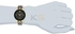 Anne Klein Women's Diamond Dial Gold-Tone and Black Ceramic Bracelet Watch (21-AK1610BKGB)