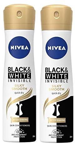 Nivea Smooth Black and White Invisble Deodorant Spray For Women, 150 ml