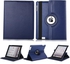 iPad Air 2 PU Leather 360 Degree Rotating Skin Cover Smart Stand Folio Case - Blue